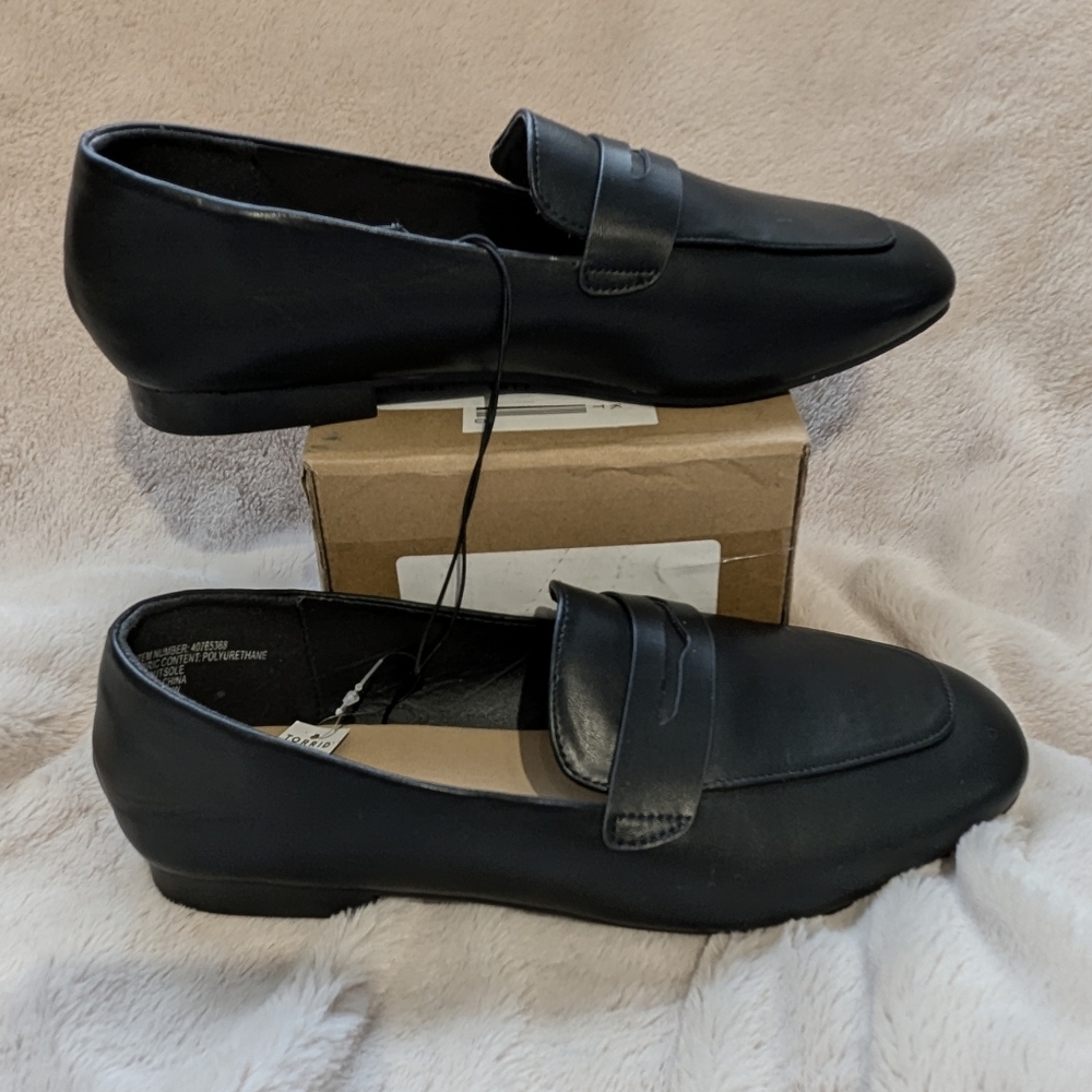 torrid Black Faux Leather Penny Loafers - Slip-On Flats